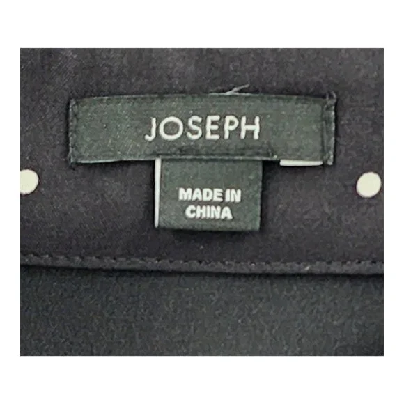 JOSEPH NWT Brooks Silk Black / Ivory Polka Dot Shirt - Picture 11 of 13